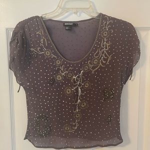 DKNY Embellished Top